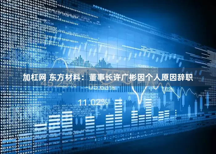 加杠网 东方材料：董事长许广彬因个人原因辞职